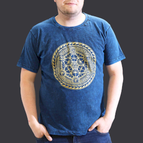 Stone Washed T-Shirt  - Chakra - Blau - XL