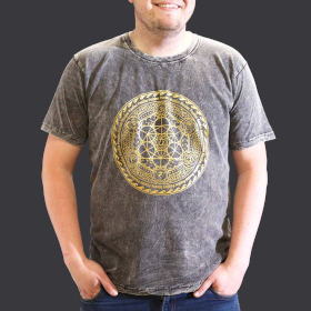 Stone Washed T-Shirt – Chakra – Dunkelgrau – XL