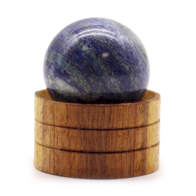 Edelsteinkristallkugel 40mm - Afghanischer Lapis mit Ständer