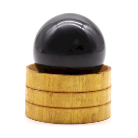 Edelsteinkristallkugel 40mm - Turmalin mit Ständer