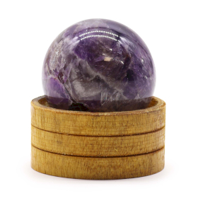 Edelsteinkristallkugel 50mm - Afrikanischer Amethyst mit Ständer