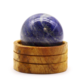 Edelsteinkristallkugel 50mm - Afghanischer Lapis mit Ständer