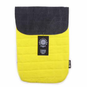 Gepolsterte Laptoptasche- Verrücktes Gelb - 14oz Stonewash