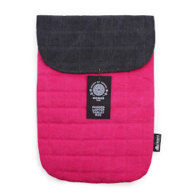 Gepolsterte Laptoptasche - Schockierendes Pink – 14oz Stonewash