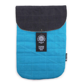 Gepolsterte Laptoptasche- Tolles Türkis – 14 oz Stonewash