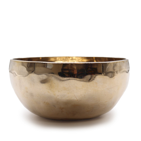 Extra große, glänzende, handgefertigte Klangschale aus Glockenmetall (ca. 1500 g) – 21 cm