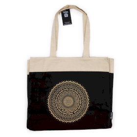 Übergroße Tragetasche (38 x 15 x 43 cm) Schokoladen-Stonewash 14 oz - Freedom Mandala
