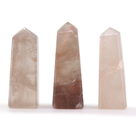 3x Edelstein-Obeliskenspitzen ca. 5cm - Rauchquarz