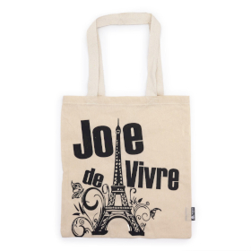 10x Ikonische Basic-Tragetasche - Joie de Vivre- (40x36cm) - Natürlich 4oz