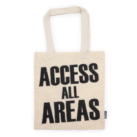 10x Ikonische Basic-Tragetasche - ACCESS ALL AREA - (40x36cm) - Natürlich 4oz