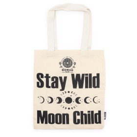 10x Ikonische Basic-Tragetasche - Stay Wild, Moon Child - (40x36cm) - Natürlich 4oz