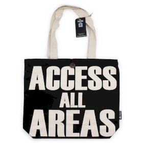 Iconic klassische Tragetasche ACCESS ALL AREAS - Schwarz Natürlich 10oz (36x43x10cm)