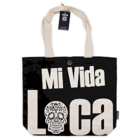 Iconic klassische Tragetasche Mi Vida Loca - Schwarz Natürlich 10oz (36x43x10cm)