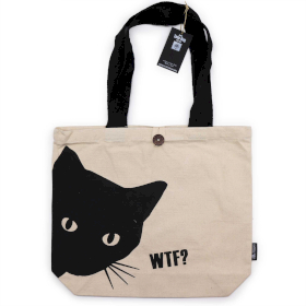 Iconic klassische Tragetasche Schwarz Cat - Natürlich 10oz (36x43x10cm)