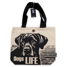 Iconic klassische Tragetasche It\'s a Dogs Life - White 10oz (36x43x10cm)