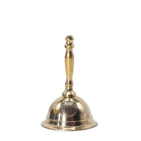 6x Kleine Altar-Messingglocke - Blume des Lebens