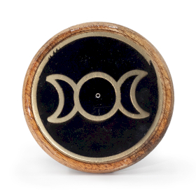 10x Gold & Schwarz auf Mangoholz-  Dreifacher Mond