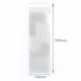 500x Poly-Prop-Beutel – 150 x 500 mm, wiederverschließbar