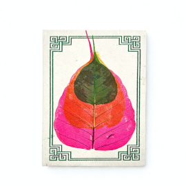 Mittleres Lokta-Notizbuch – Bodhi-Blatt (15 x 12 cm) – 45 Blätter (sortiert)