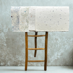 10x Lokta-Bastel-/Geschenkpapier(51x76cm) - Grüne Baumwolle