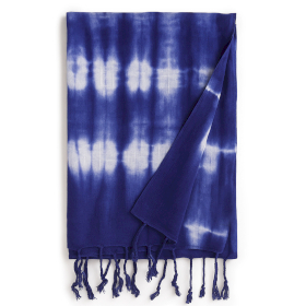4x Boho Java Art Stola/Schal- Indigo-Streifen - 62x200cm