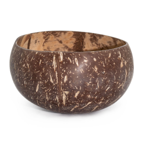 5x Große Natürliche Kokosnussschale- poliert - handwerkliche Verwendung - 10x14cm