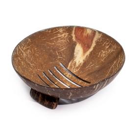 5x Natürliche Kokosnuss-Seifenschale - Rund - 11cm