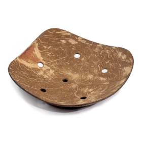 5x Natürliche Kokosnuss-Seifenschale - Quadratisch - 11cm