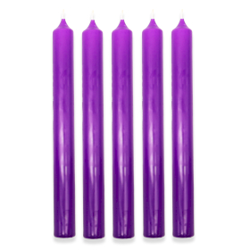 100x Lila Tafelkerzen