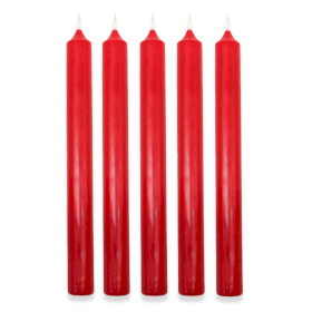 100x Rubinrote Tafelkerzen