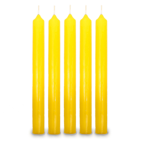 100x Zitrusgelbe Tafelkerzen