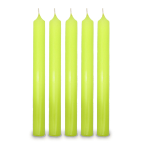100x Limettengrüne Tafelkerzen
