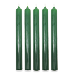 100x Dunkelgrüne Tafelkerzen