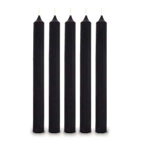 100x Schwarze Tafelkerzen