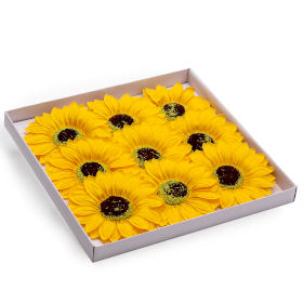 9x DIY Seifenblumen - Jumbo-Sonnenblumen – (14 cm)