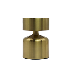 Touch-Lampe – Flacher Pilz in Bronze – USB (C) – Wiederaufladbar (400 Watt)