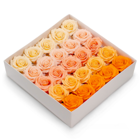 25x DIY Seifenblumen - (5-Schicht) Romantische Rose – Abgestufte Auswahl – Pfirsichrot