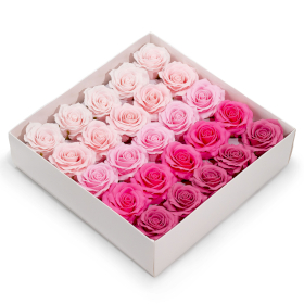 25x DIY Seifenblumen - (5-Schicht) Romantische Rose - Abgestufte Auswahl - Pink Blush