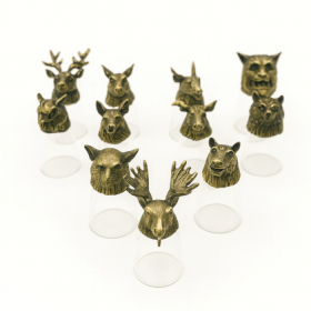 Geschenkset mit 12 Bottom Up-Schnapsgläsern (25 ml) – Wald & mystische Kreaturen