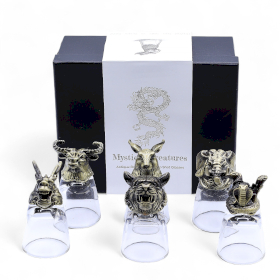 Geschenkset mit 6 Bottom Up-Schnapsgläsern (50 ml) – Mystische Kreaturen