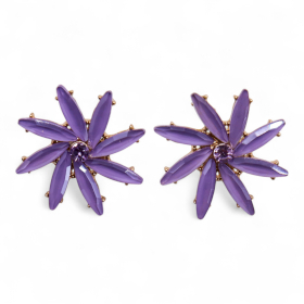 Lavendel - Vintage Glass - Blumen - Ohrringe