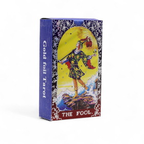 Blaues Folien-Tarotkartenset – Mandala – mit Broschüre