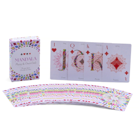 10x Mandala-Spiel- und Orakelkarten – Kaleidoskop-Symmetrie