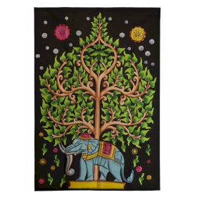 Baumwoll-Wandtücher (70x110cm) - Elefant und Baum des Lebens