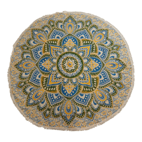 Large Mandala Roundy Art (180cm) - Gelb & Blau