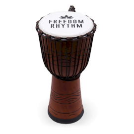 Große Profi-Djembe-Trommel - Freedom Rhythm (hoch) - 50 cm (22 cm Durchmesser)