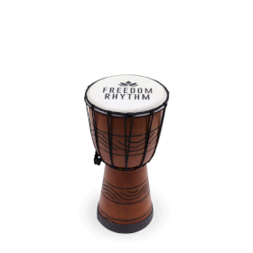 Kleine Profi-Djembe-Trommel - Freedom Rhythm (hoch) - Klein 30 cm (15 cm Durchmesser)