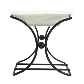 Quadratischer Ständer aus Keramik und Metall