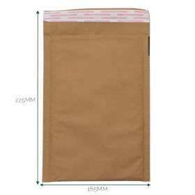 30x Gepolsterter Luftpolsterumschlag mit Wabenmuster (165x225+40mm)