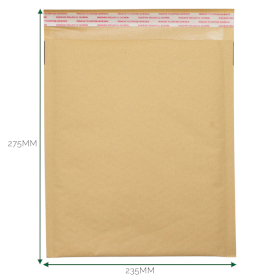 30x Gepolsterter Luftpolsterumschlag aus Kraftpapier (235x275+40mm)